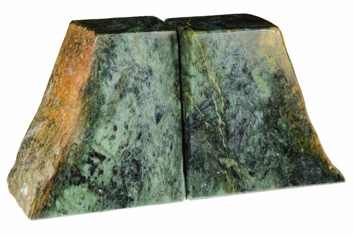 4.25" Tall, Polished Jade (Nephrite) Bookends - British Colombia
